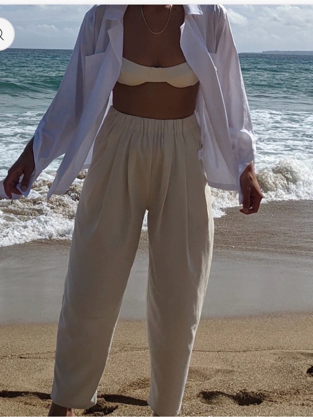 NA NIN Lena Silk Canvas Pant - Picture 3 of 8